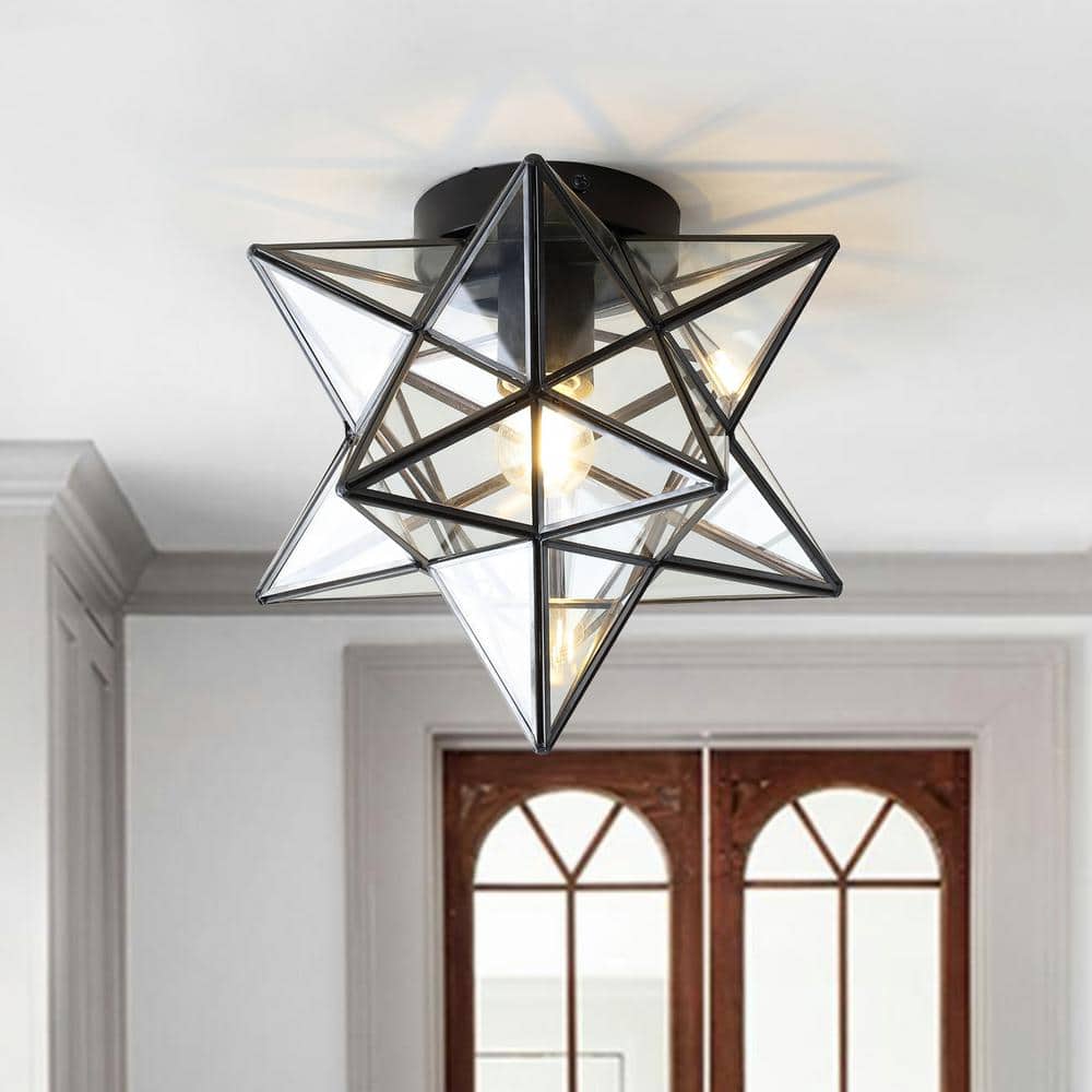 Stella 12" Moravian Star LED Flush Mount in Oil Rubbed Bronze