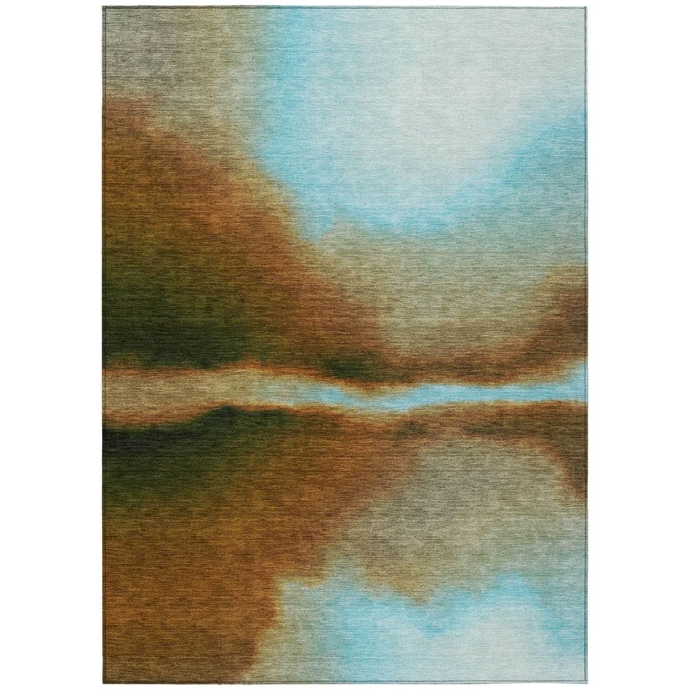 Chantille Machine Washable Indoor/Outdoor Abstract ACN2419 Blue 5 ft. x 7 ft. 6 in. Area Rug price history on PriceWatchPro