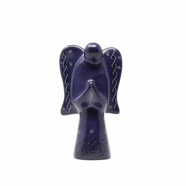 Heart Garden Soapstone Pen Cup Vase, Handcrafted in Kenya, Purple