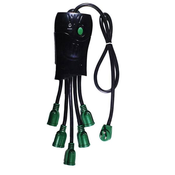 Power By Go Green 5 Outlet Octopus Surge Protector Gg 5oct The Home Depot