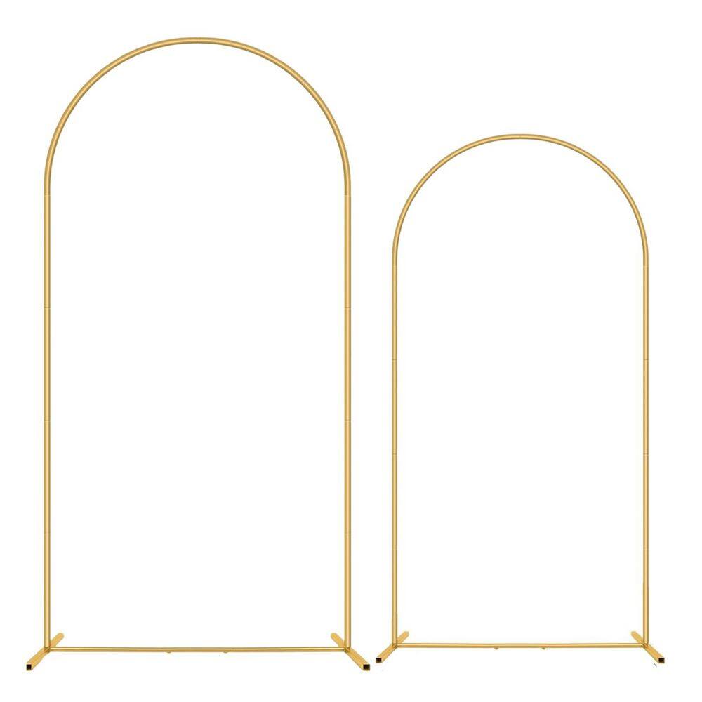 Metal Arch Backdrop Stand Set of 2 Gold 6 ft. and 7.2 ft. for Wedding Party Ceremony Baby Shower Birthday Decoration price history on PriceWatchPro