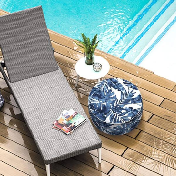 SenQWFa Tropical 21 x 9 in. Inflatable Outdoor Ottoman with