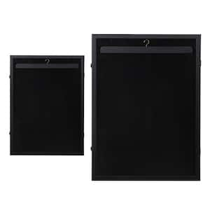 (Set of 2) Black Picture Frame Jersey Framed Display for Baseball Basketball Football Shirt