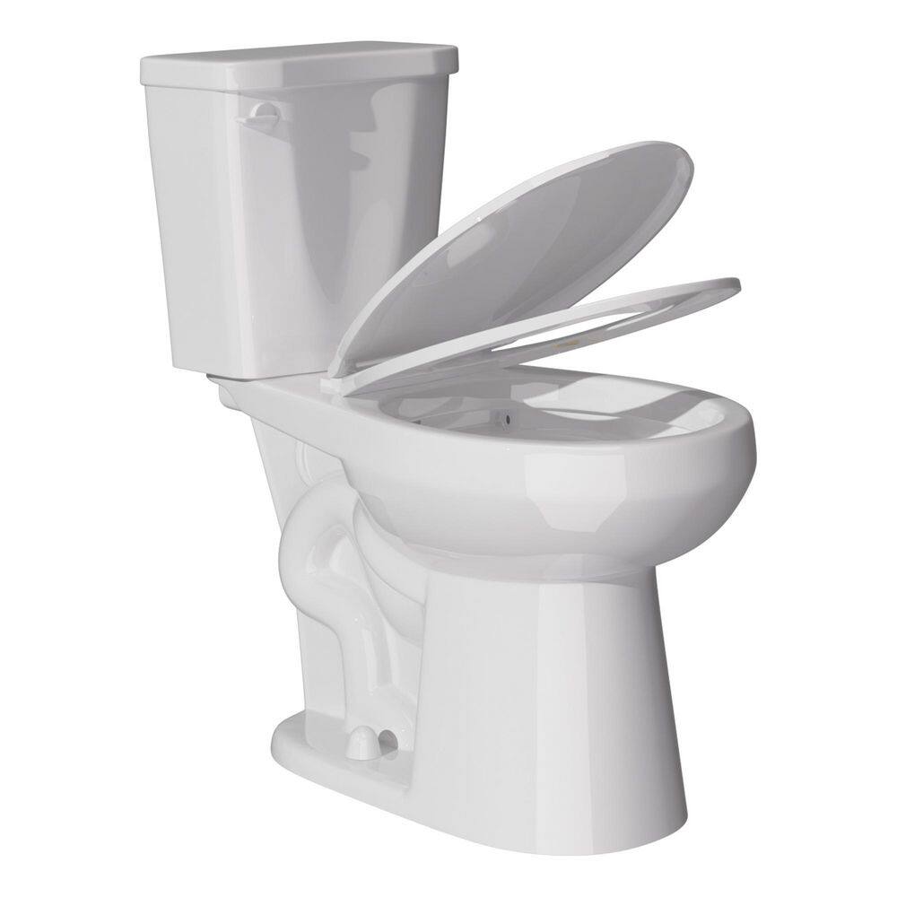 SureLift 2-Piece 1.28 GPF Single Flush Round 19 in. ADA Tall Toilet in White with Soft Close Seat 12 in. Rough In price history on PriceWatchPro
