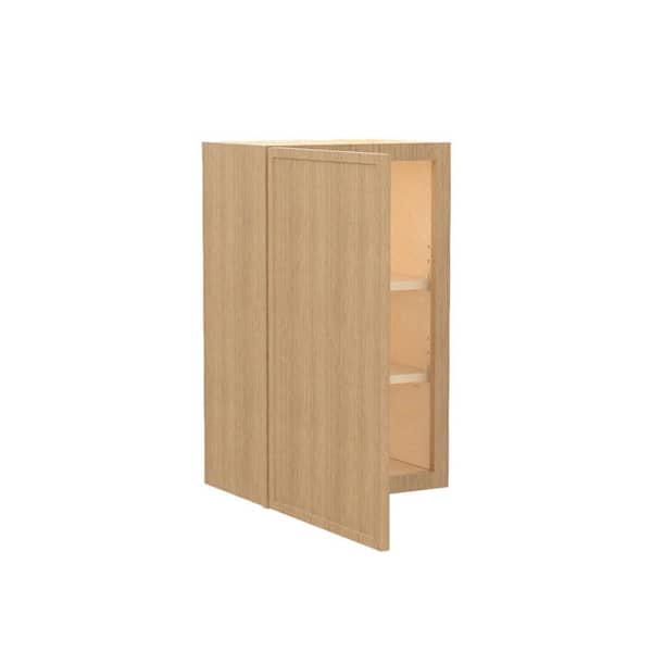 Franklin 15 in. W x 12 in. D x 30 in. H Assembled Plywood Wall Kitchen Cabinet in Vanguard Oak with Soft Close