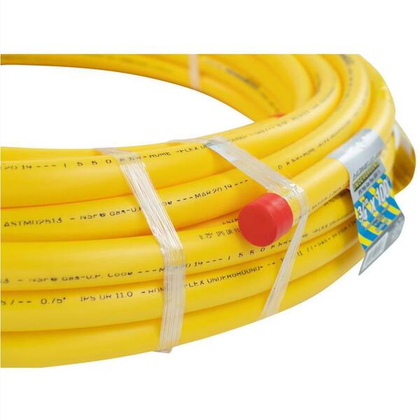 Home-Flex Polyethylene Gas Pipe Underground 3/4 In x 100 Ft Medium Yellow 