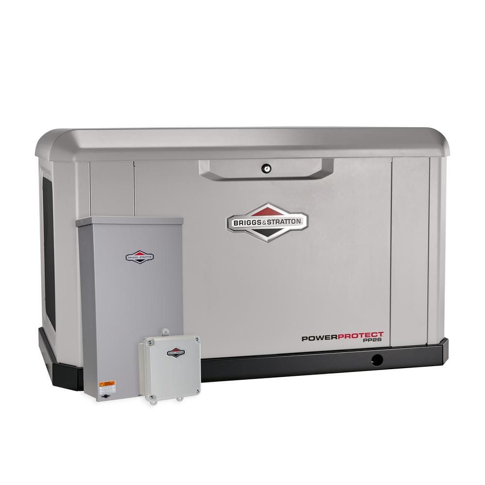 Briggs & Stratton Power Protect 26,000-Watt Air-Cooled Whole House ...