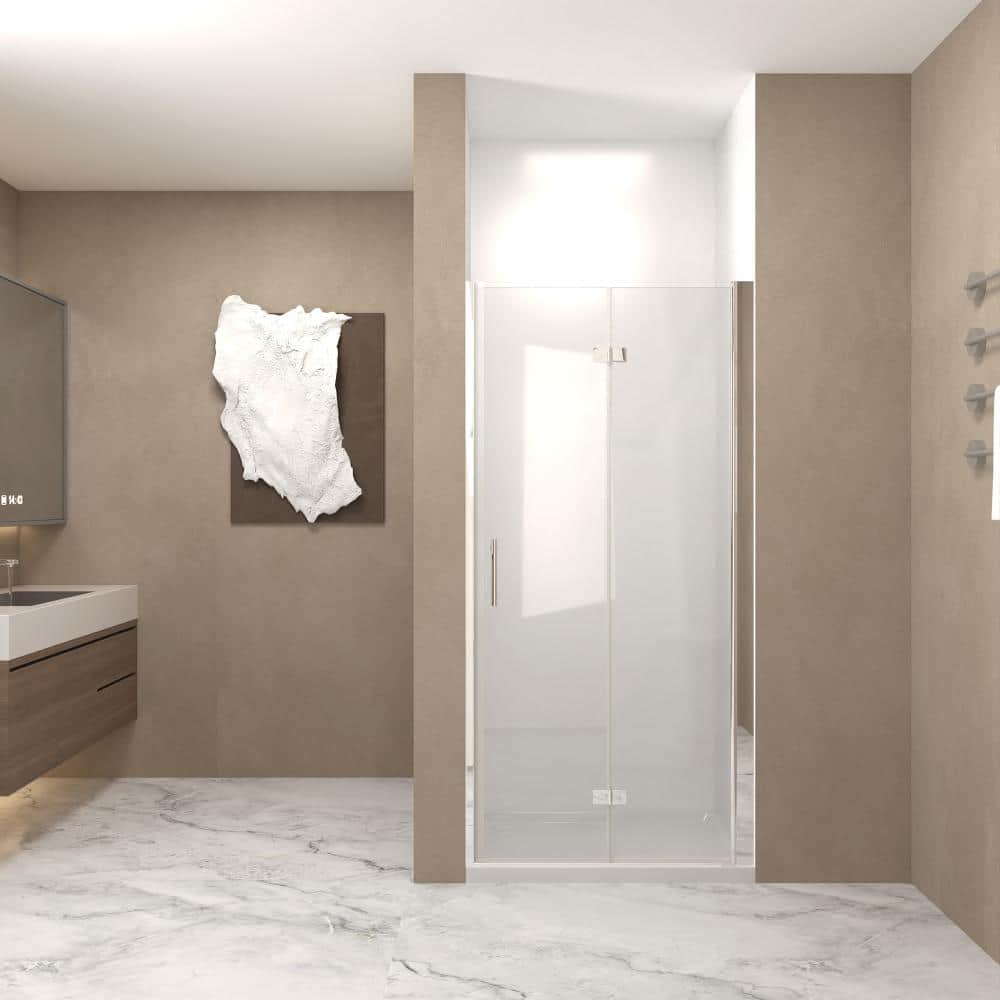32-33 in.Wx 72 in.H Brushed Nickel Frameless Bifold Shower Door,6mm SGCC Tempered Glass price history on PriceWatchPro