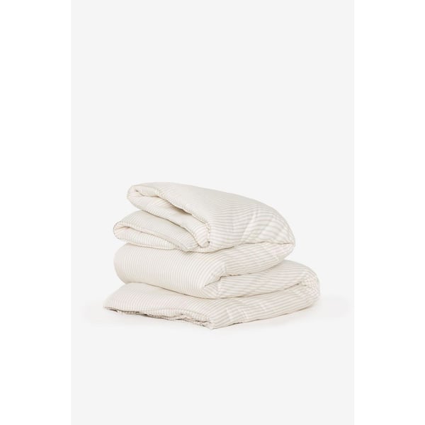 BUFFY Grey Mini Stripe Eucalyptus TENCEL lyocell Full/Queen Duvet Cover
