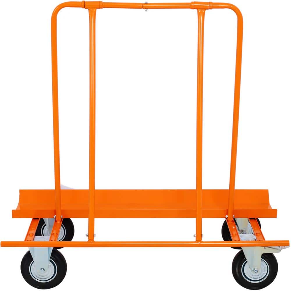 Amucolo Heavy-Duty Orange Drywall Cart Sheet Cart Panel Dolly with 1800 lbs