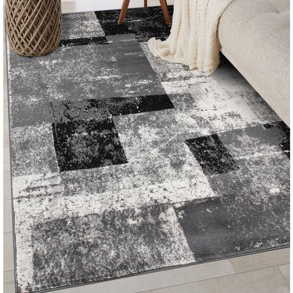 Pyramid Decor Area Rugs for Clearance Grey Modern Geometric Design - 5'2 x  7'3 - Bed Bath & Beyond - 24085910