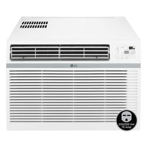 18,000 BTU 208/230-Volt  Window Air Conditioner Unit Cools 1,000 sq. ft. with Remote, Dehumidifier and in White