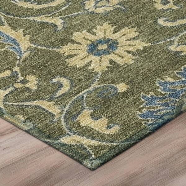 Chantille Machine Washable Indoor/Outdoor Abstract ACN2966 Olive 10 ft. x 14 ft. Area Rug