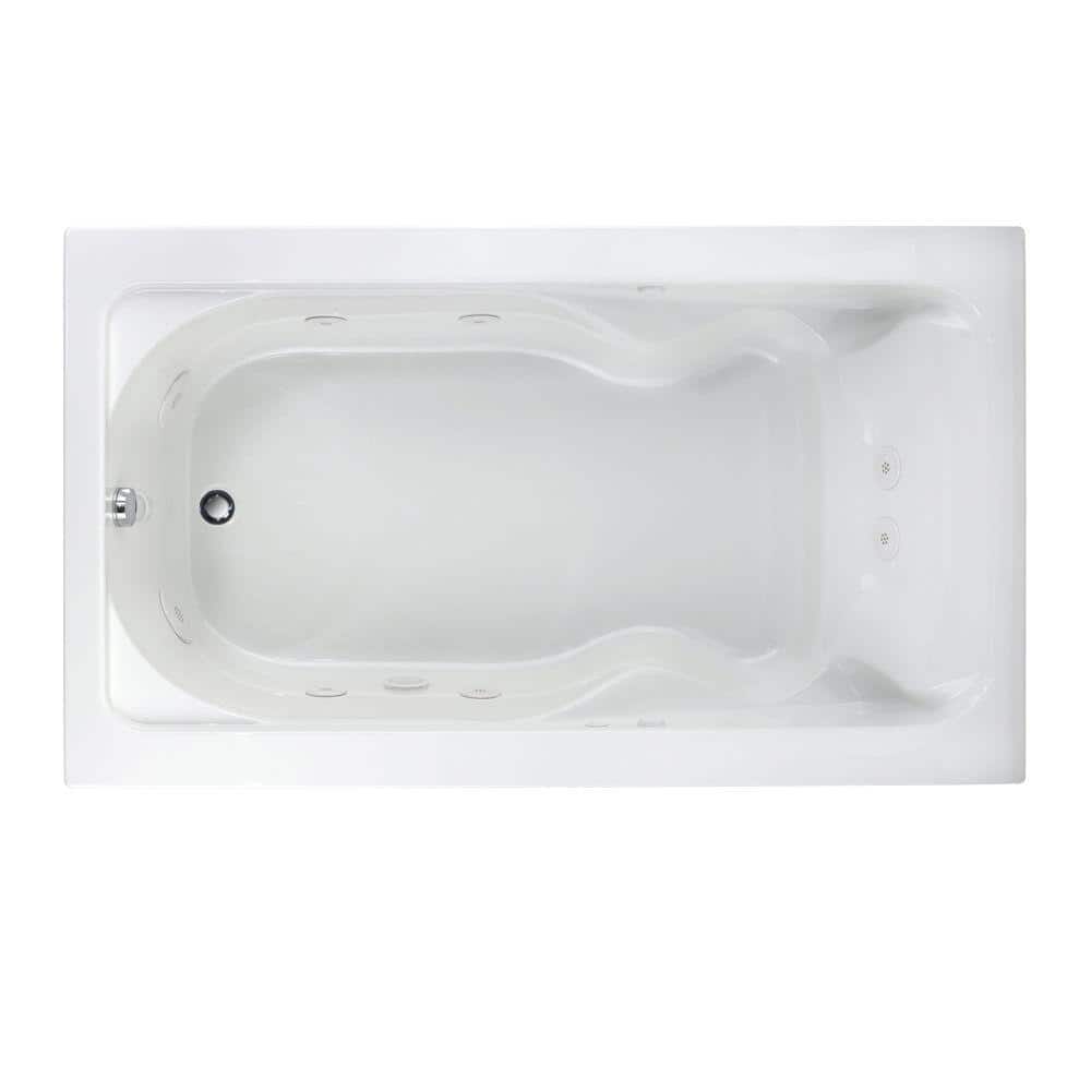 Cadet EverClean 72 in. x 42 in. Rectangular Whirlpool Bathtub with Reversible Drain in White price history on PriceWatchPro