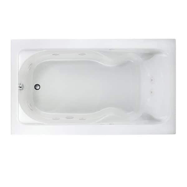 Cadet EverClean 72 in. x 42 in. Rectangular Whirlpool Bathtub with Reversible Drain in White