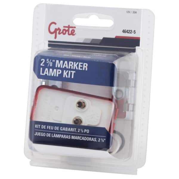 Grote Clearance Marker Light - 3 in., Kit (43980 Plus 67050), Red (Retail Packaging)