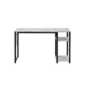 Weathered White and Black Acme Furniture Zaidin Writing Desk 
