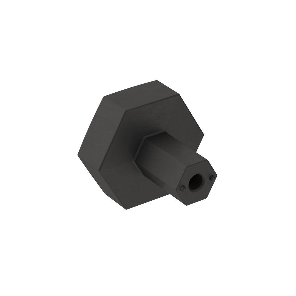 Matte Black Geometric Cabinet Knob with Mounting Hardware