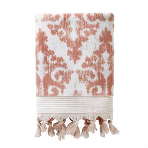 Mirage Fringe Coral Cotton Bath Towel