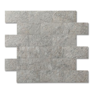 Subway Collection Concrete Grey 12 in. x 12 in. PVC Peel and Stick Tile (10 sq. ft./10 Sheets)