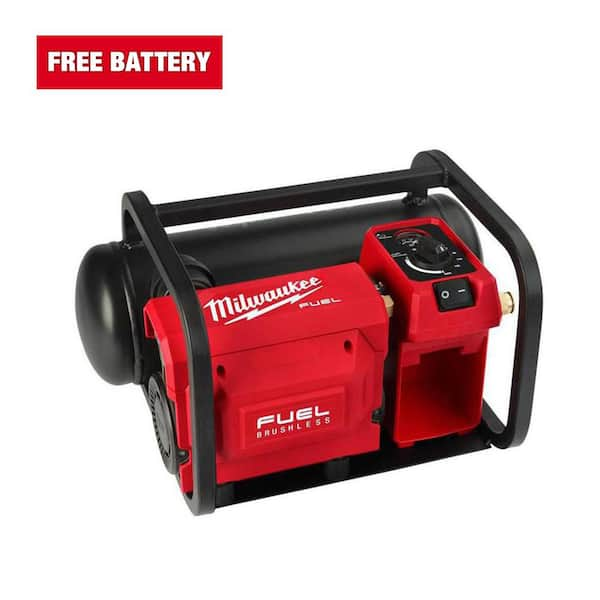 Milwaukee M18 FUEL 18 Volt Lithium Ion Brushless Cordless 2 Gal. Electric Compact Quiet Compressor Tool Only 2840 20