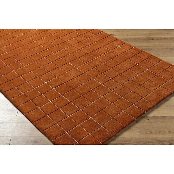 Brook Orange/White Modern 8 ft. x 10 ft. Indoor Area Rug