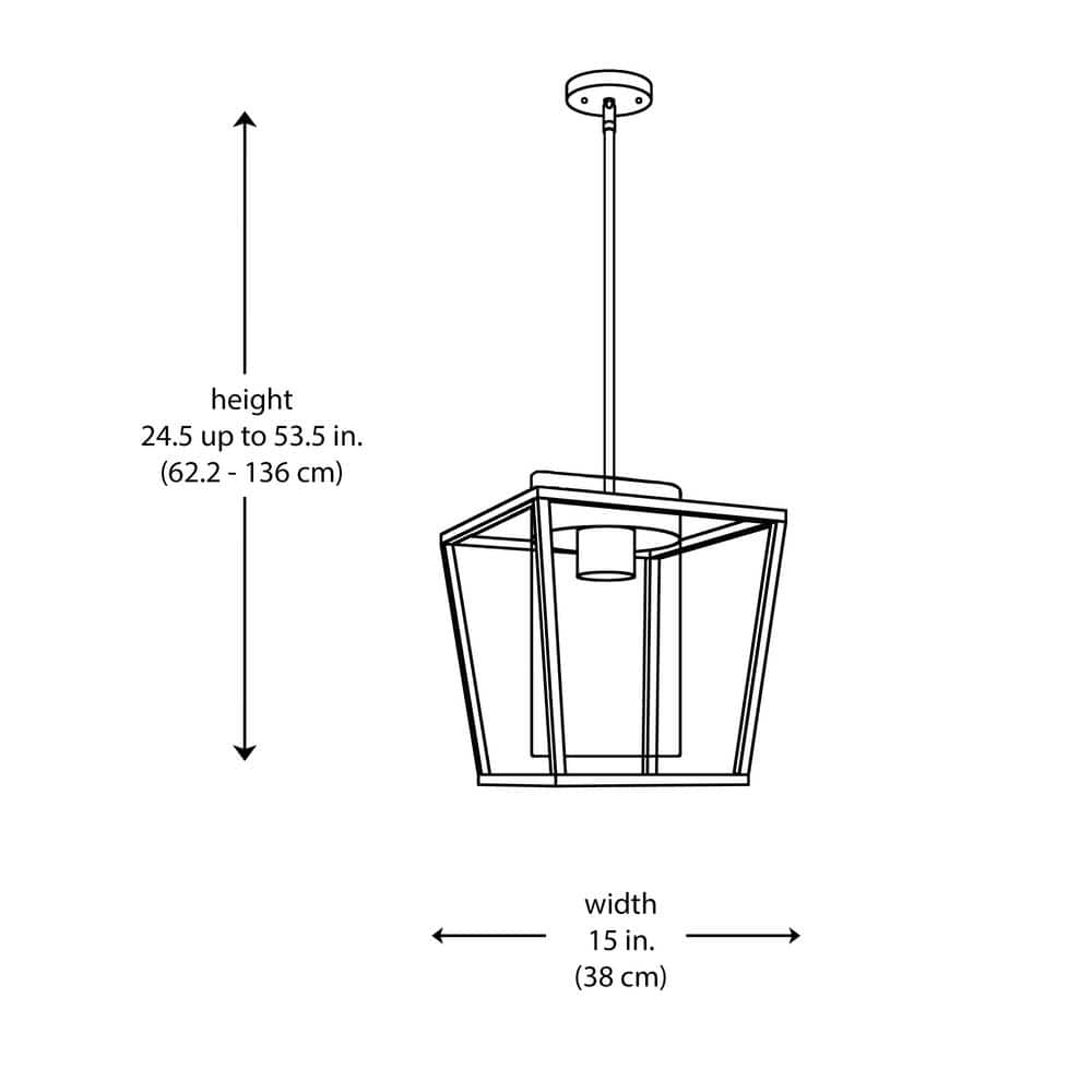 Nova 1-Light Mini Pendant with Clear Glass Shade - Black