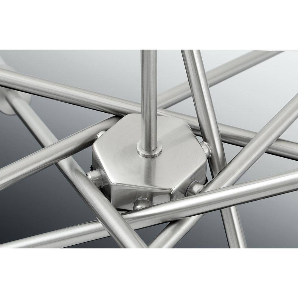Astra 8-Light Mid-Century Modern Sputnik Chandelier in Brushed Nickel