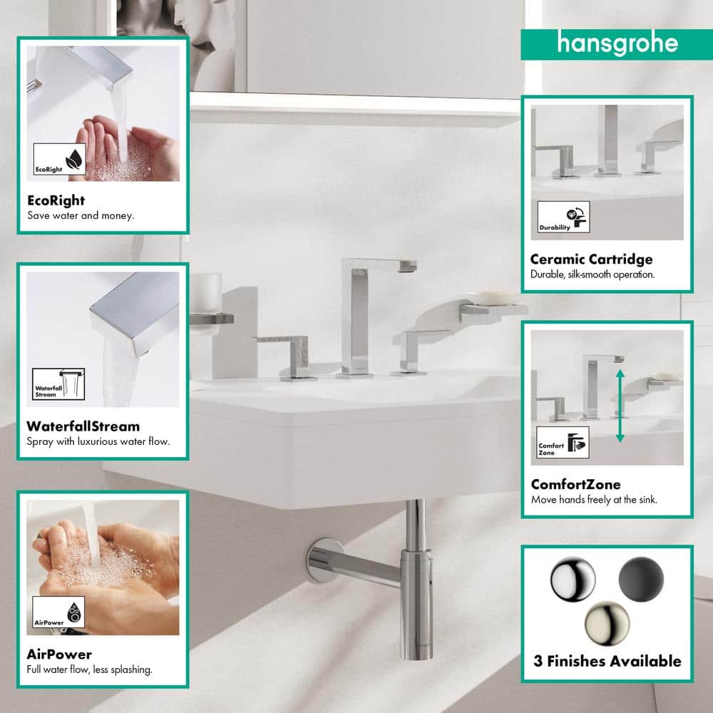 Polished Chrome Single Handle High Arc Bathroom Faucet