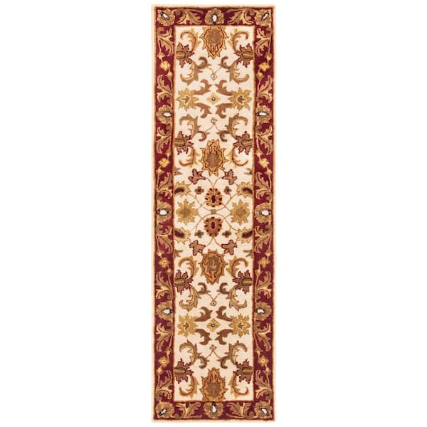 SAFAVIEH Classic Ivory/Red 2 ft. x 10 ft. Border Runner Rug