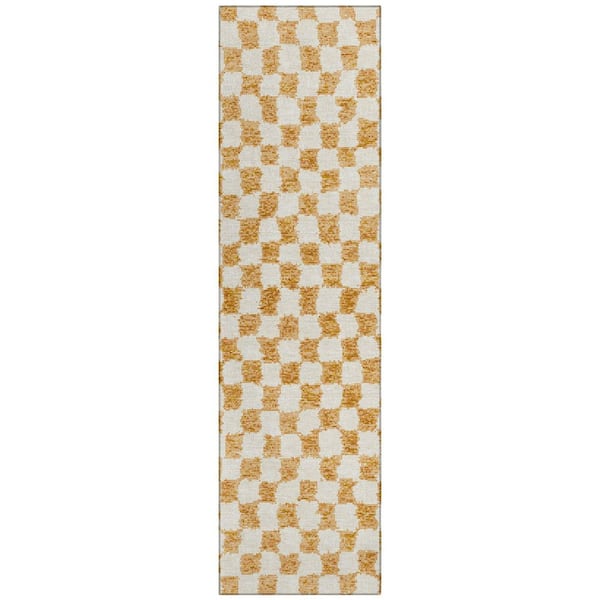 Chantille Machine Washable Indoor/Outdoor Abstract ACN1958 Orange 2 ft. 3 in. x 7 ft. 6 in. Runner Rug