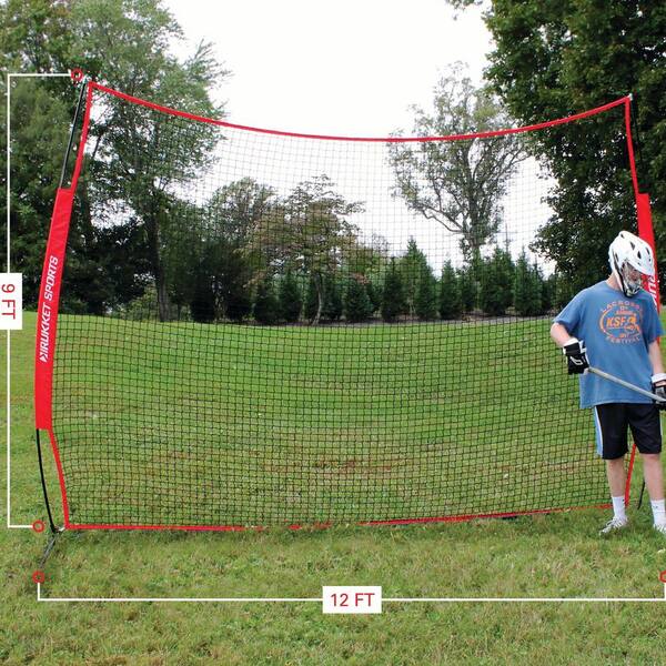 12/' x 2/' BLACK SQUARE MESH NYLON BARRIER BACKSTOP BASEBALL NETTING 2/" #21
