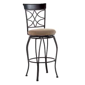 Newberry 30 in. Metallic Brown Back Metal Barstool