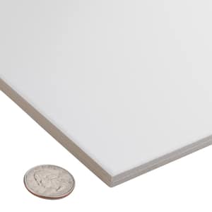 Textile Basic White 9-3/4 in. x in. Porcelain Floor and Wall Take Home Tile Sample