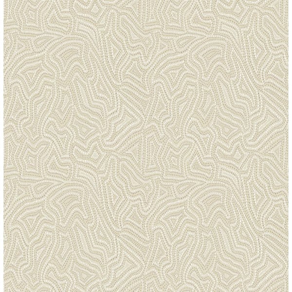 A-Street Prints Hollenback Beige Dotted Abstract Non-Pasted Wallpaper Sample