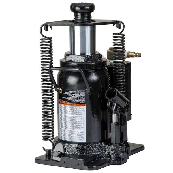 Omega 20-Ton Hydraulic Air/Manual Bottle Jack with Return Springs