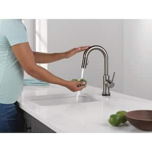 Trinsic Single-Handle Bar Faucet with Touch2O Technology in Black Stainless