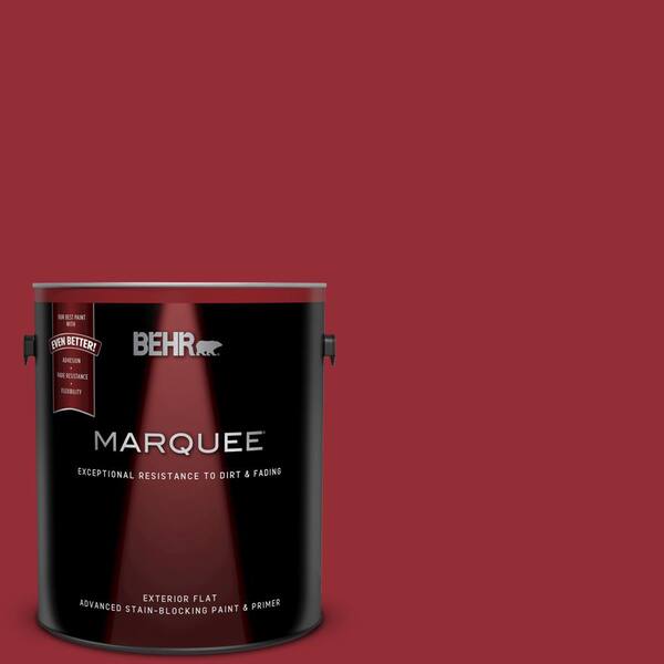 BEHR MARQUEE 1 gal. #UL110-18 Cherry Tart Flat Exterior Paint and Primer in One