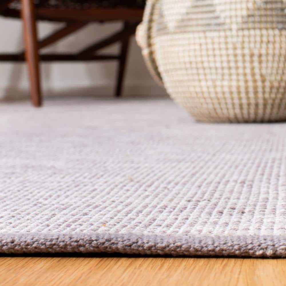 Coastal Breeze Silver Cotton 8' x 10' Handwoven Area Rug