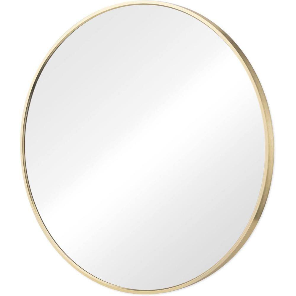 Gold 24 in. W x 24 in. H Round Metal Full Length Mirror price history on PriceWatchPro