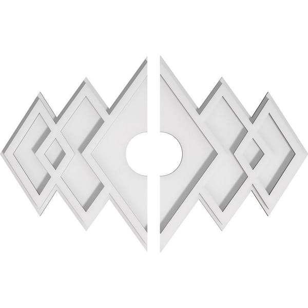 Ekena Millwork 1 in. x 20 in. x 13.375 in PVC Medallion Moulding