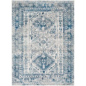 Havana Sky Blue 5 ft. 3 in. x 7 ft. 3 in. Oriental Area Rug