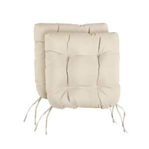 Natural U-Shaped Tufted Indoor/Outdoor Seat Cushions (Set of 2)