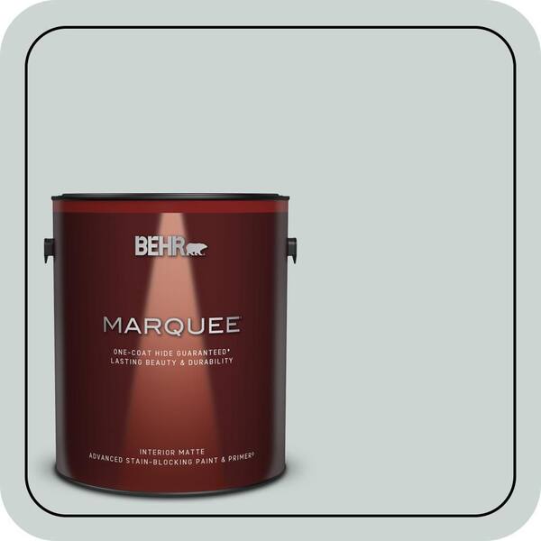 BEHR MARQUEE 1 gal. #ECC-34-1 Pacific Mist Matte Interior Paint & Primer