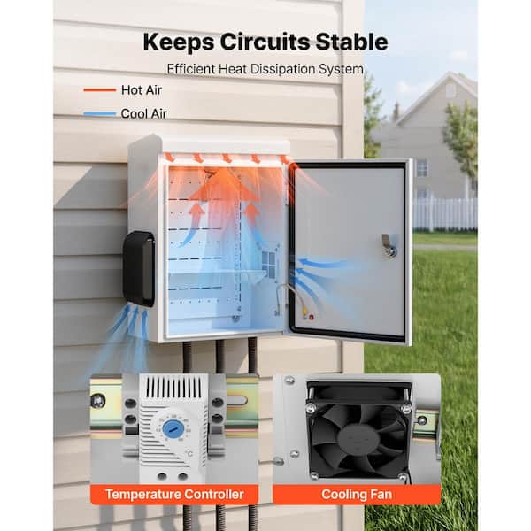 SVOPES Outdoor Electrical Enclosure, IP65 Waterproof Cold-Rolled