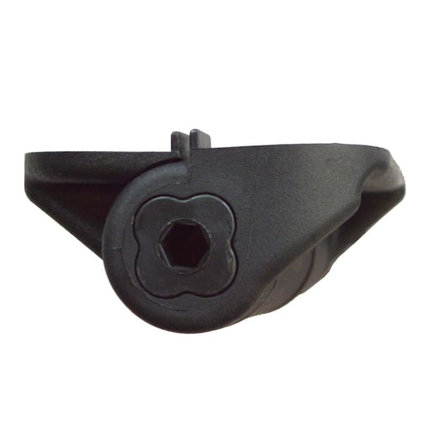Black Nylon Polymer Self-Closing Adjustable Gate Hinges with Alignment Legs (2-Pack)