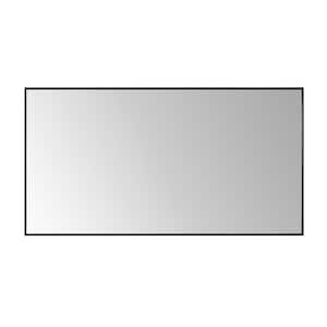 Viella 60 in. W x 32 in. H Rectangular Aluminum Framed Wall Bathroom Vanity Mirror in Black