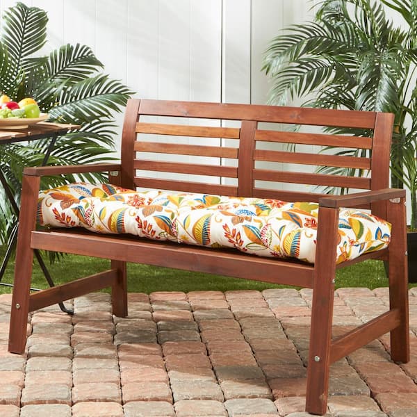 Greendale Home Fashions Esprit Fl Rectangle Outdoor Bench Cushion Oc5812 Skymulti The Depot - Home Depot Patio Bench Cushions