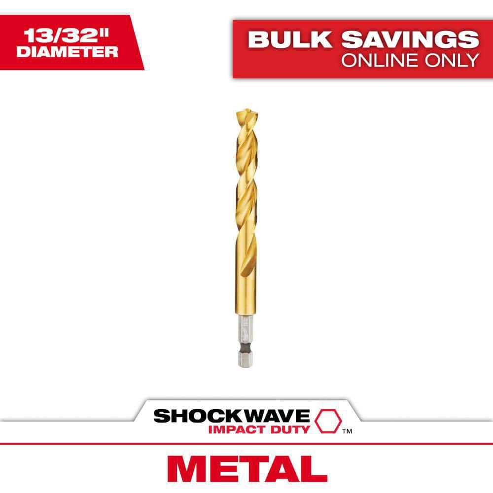 Milwaukee SHOCKWAVE 13/32 in. Titanium Twist Drill Bit 48-89-4623