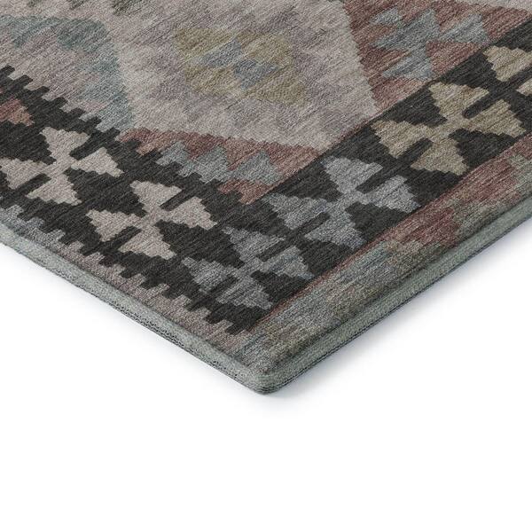 Mayfield Premium Machine Washable Abstract AMF1915 Taupe 10 ft. x 14 ft. Area Rug